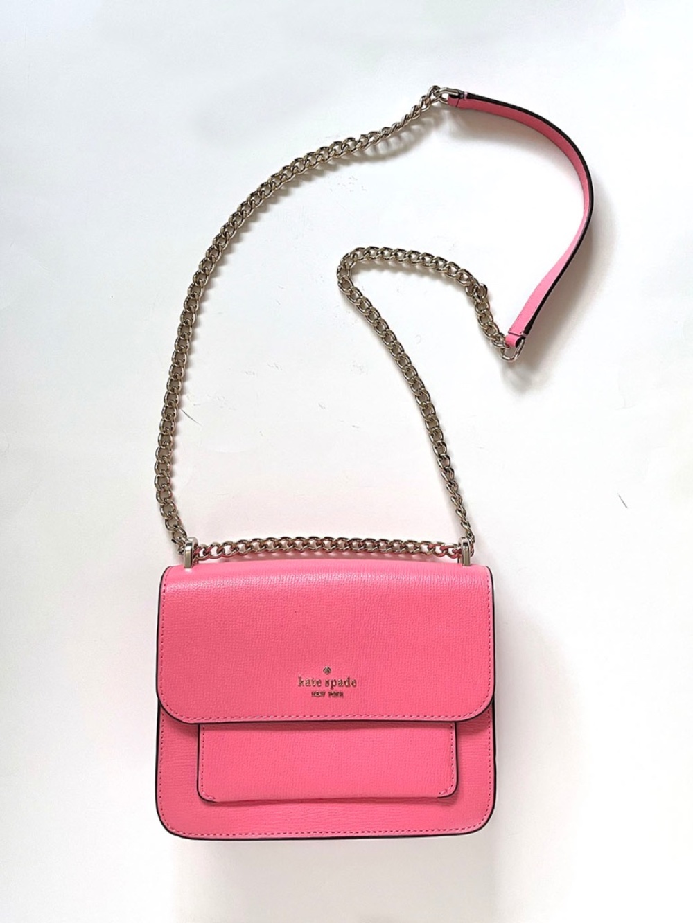 Kate Spade Pink Pebbled Leather Crossbody Bag